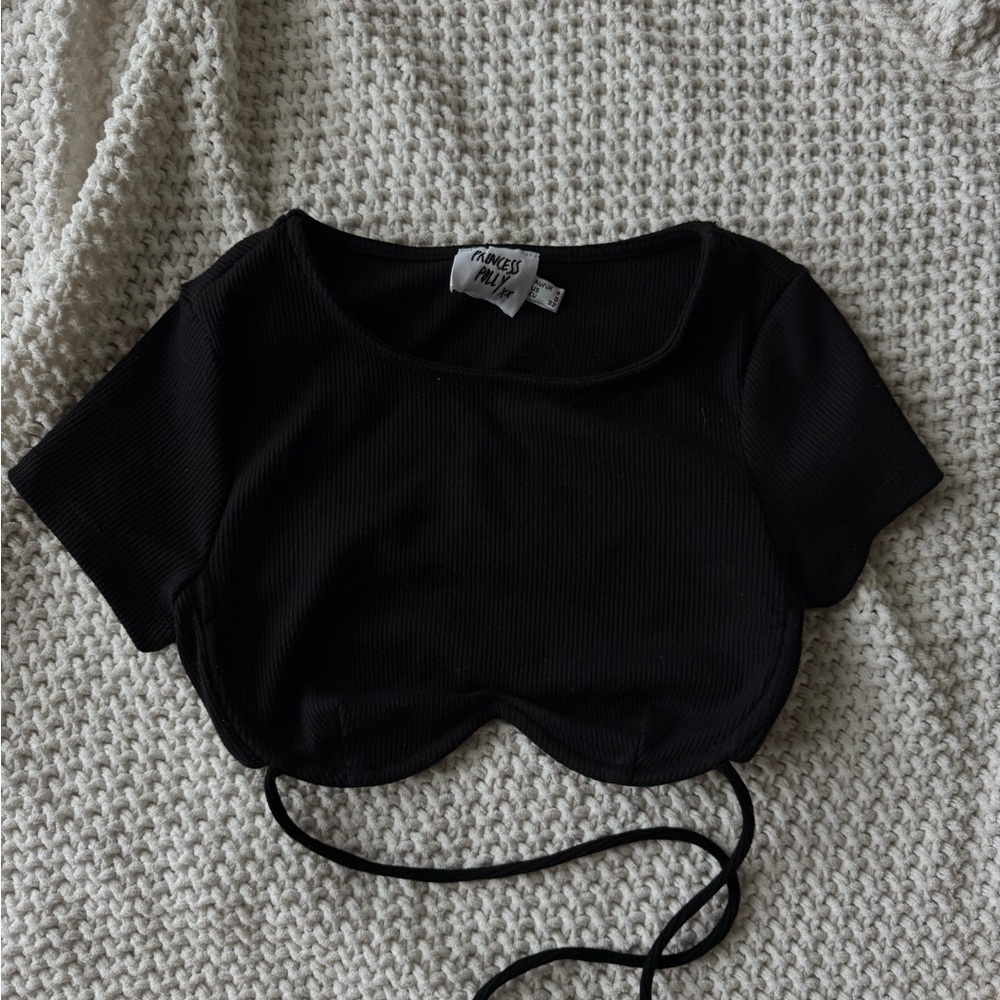 Super cropped Black Top